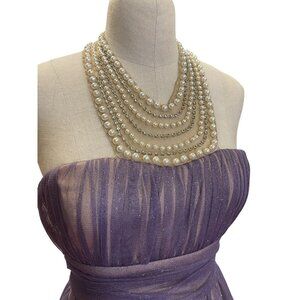 City Triangles Purple Strapless Tulle Party Dress Size 9